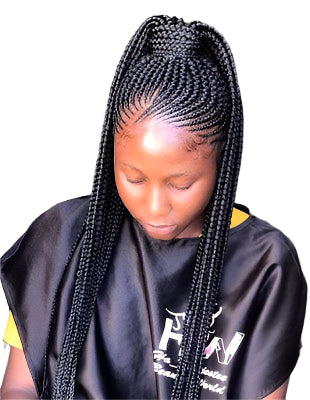 36" Knotless Twist Braided Wig | Side Part | Full Lace | Box Braids Style | Synthetic Hair | Black Women