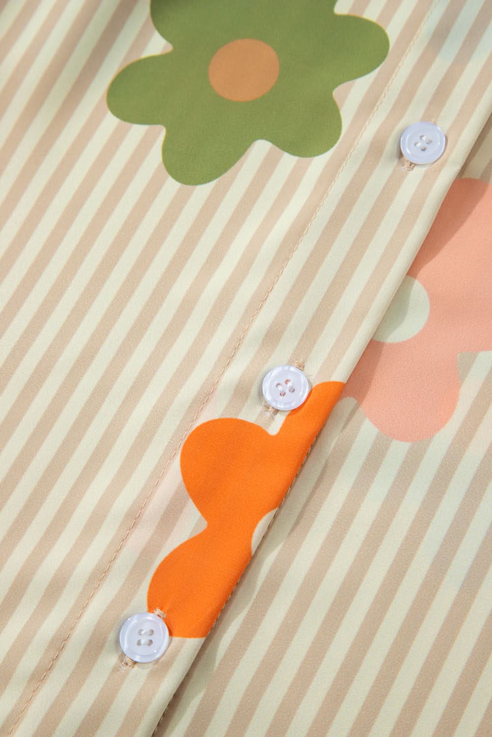 Apricot Floral Button-up Shirt by Love Salve