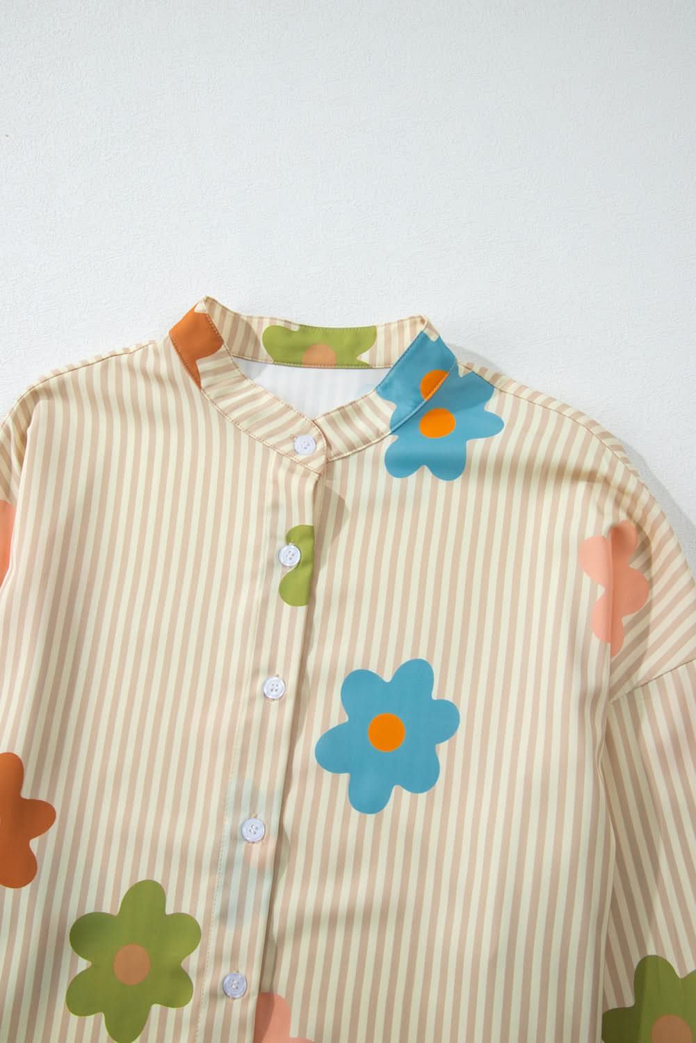Apricot Floral Button-up Shirt by Love Salve