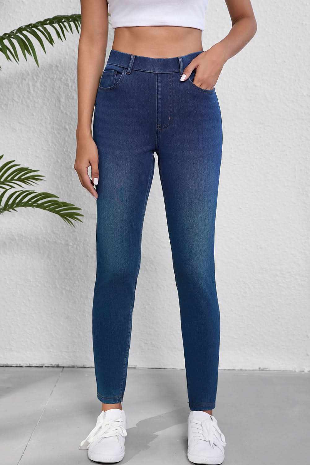Ashleigh Blue Straight Leg Jeans by Love Salve Comfortable