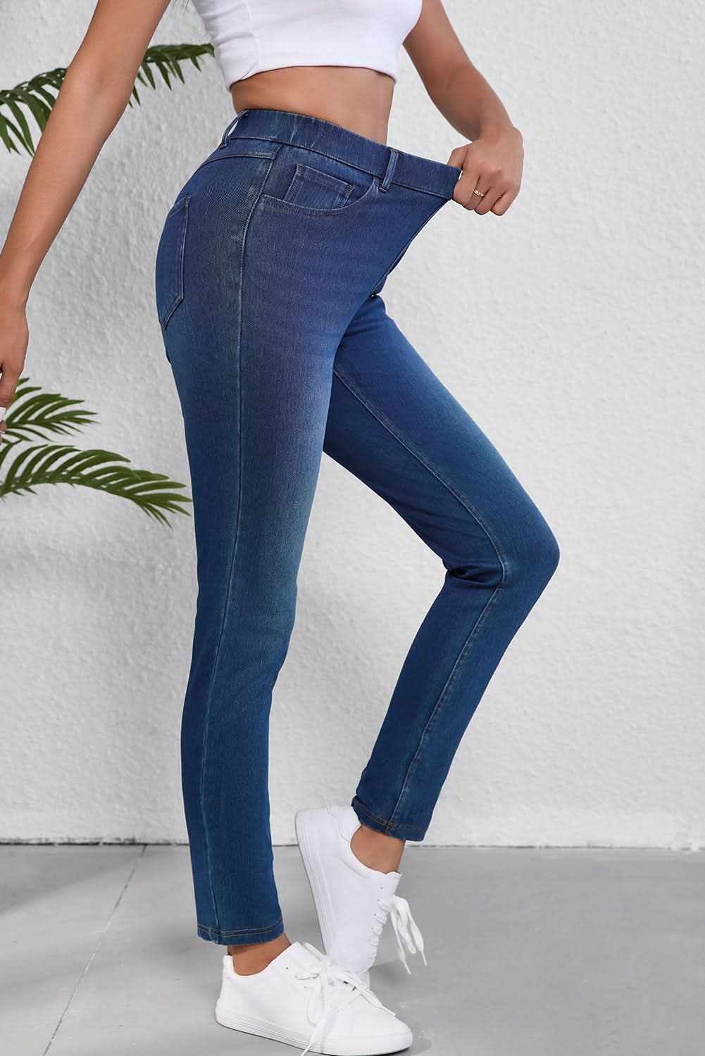 Ashleigh Blue Straight Leg Jeans by Love Salve Comfortable