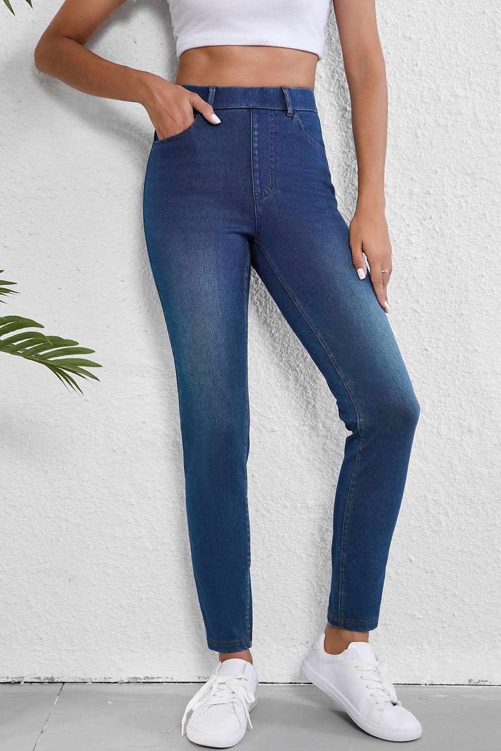 Ashleigh Blue Straight Leg Jeans by Love Salve Comfortable