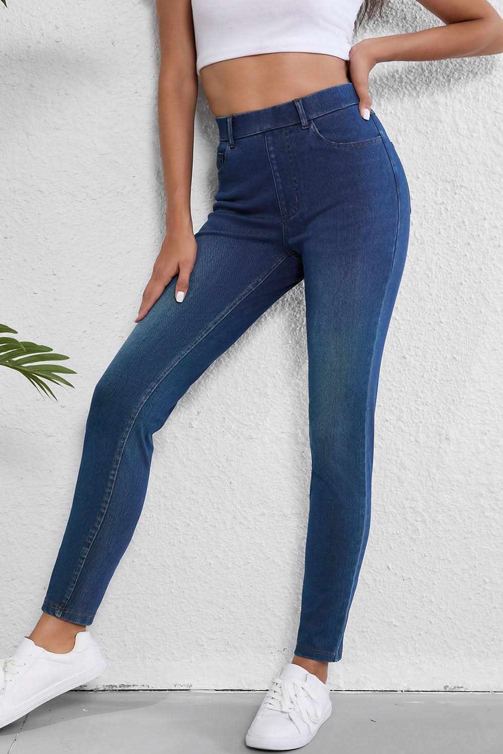 Ashleigh Blue Straight Leg Jeans by Love Salve Comfortable