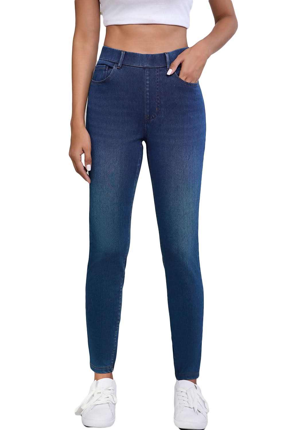 Ashleigh Blue Straight Leg Jeans by Love Salve Comfortable