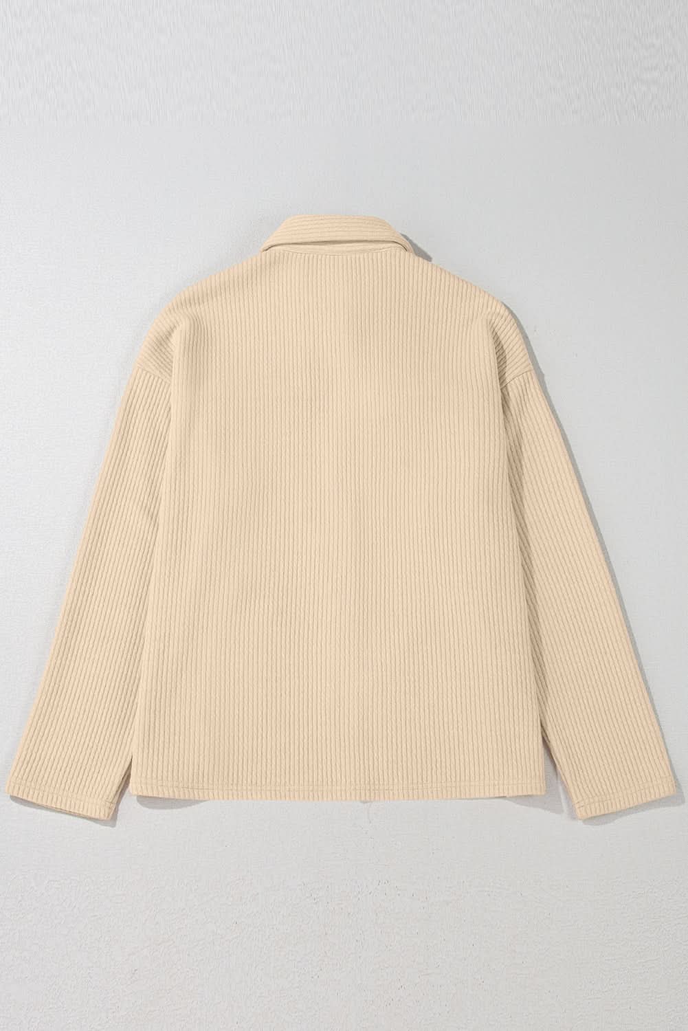 Apricot Corduroy Long Sleeve Shacket by Love Salve
