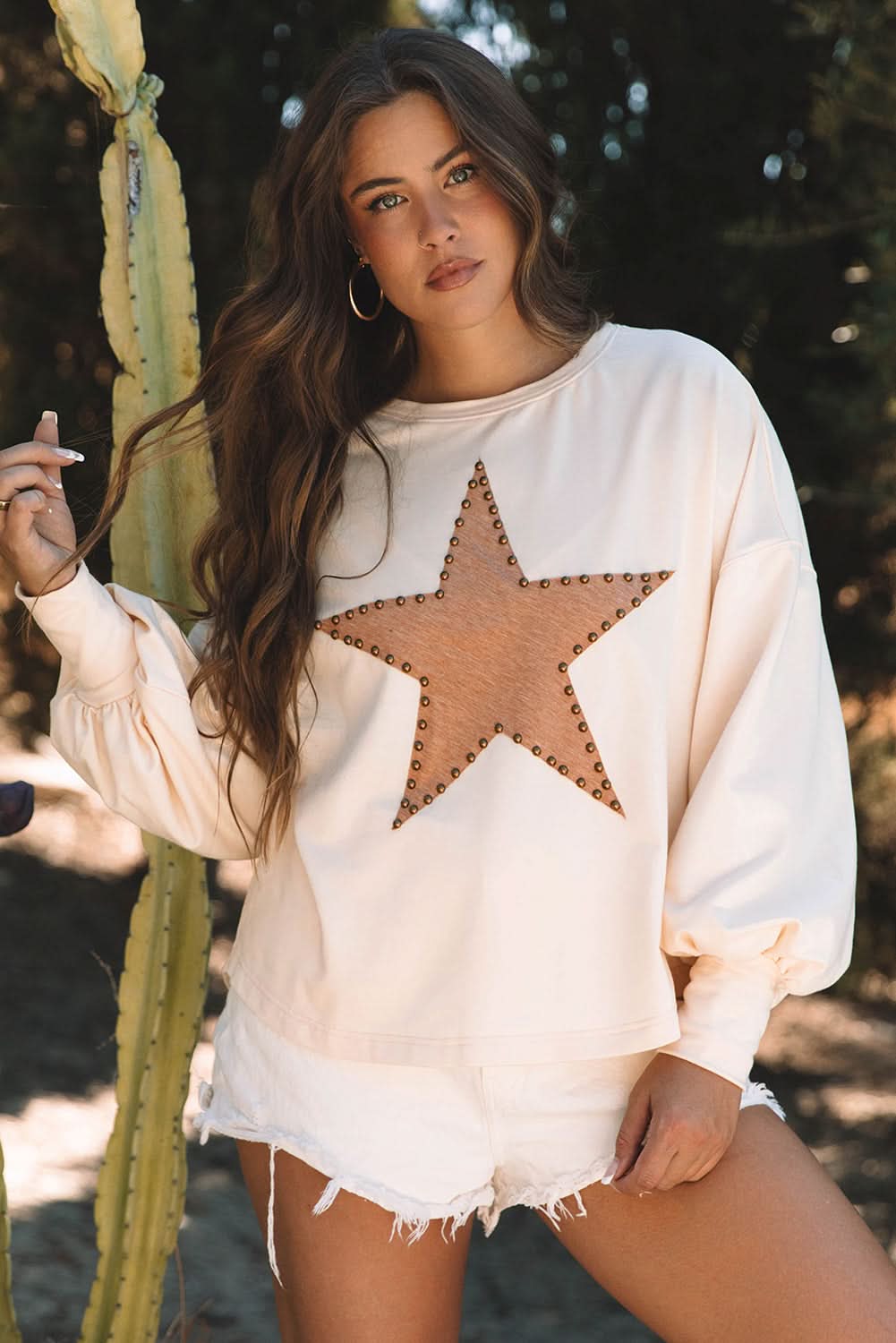 Apricot Oversized Long Sleeve Top by Love Salve