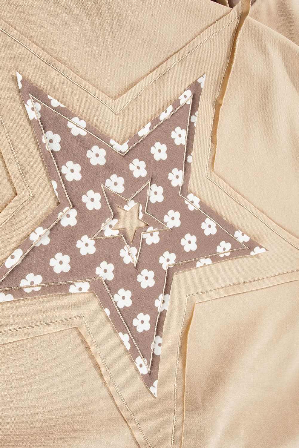 Apricot Floral Star Patch Hoodie by Love Salve
