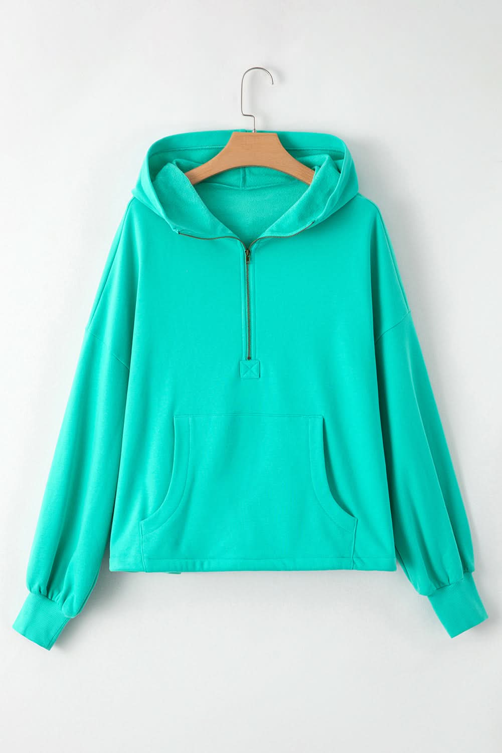 Aruba Blue Fleece Hoodie with Pockets by Love Salve