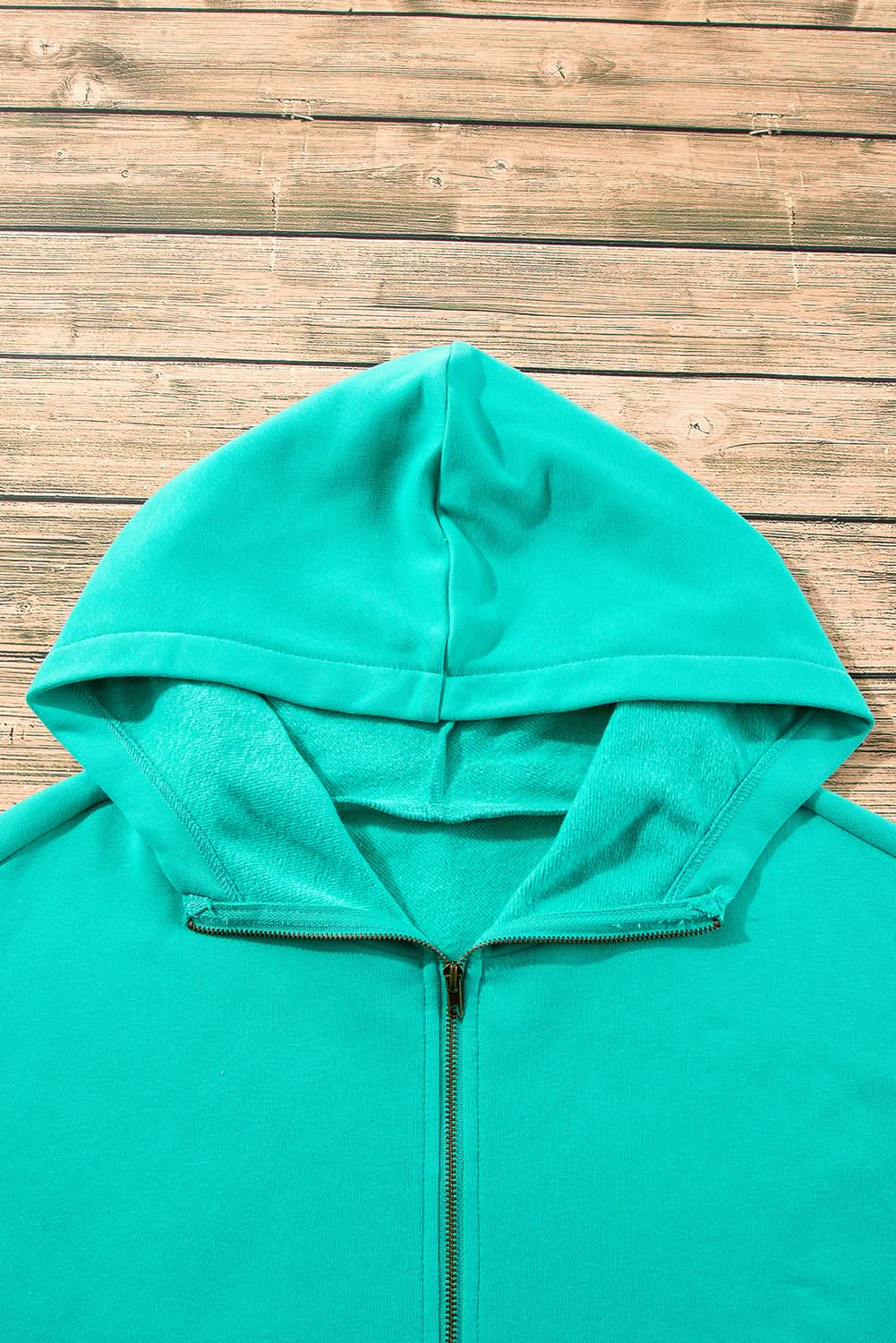 Aruba Blue Fleece Hoodie with Pockets by Love Salve