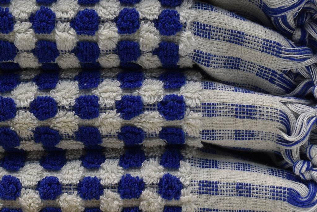 Basiclayersca Bubble Navy Terry Hand Towel 100 Percent