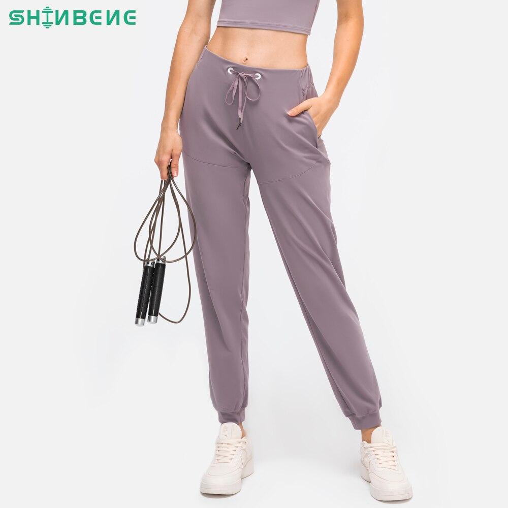 28" Naked Feel Drawstring Workout Gym Joggers Women Bare Cozy Leisure