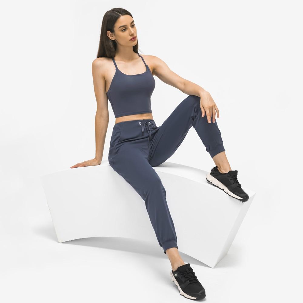 28" Naked Feel Drawstring Workout Gym Joggers Women Bare Cozy Leisure