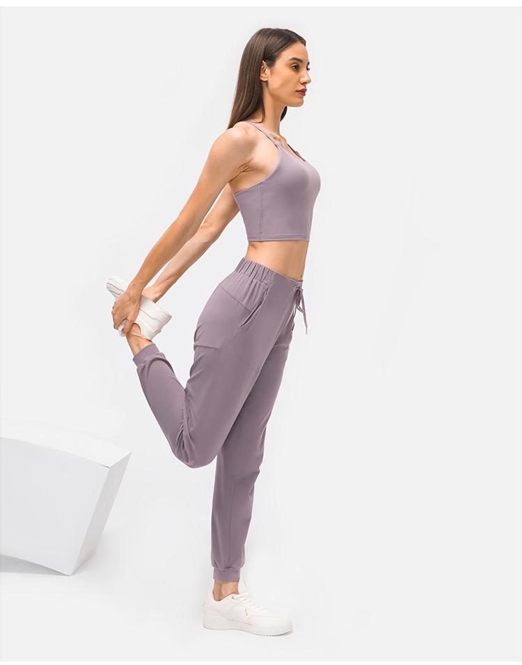 28" Naked Feel Drawstring Workout Gym Joggers Women Bare Cozy Leisure