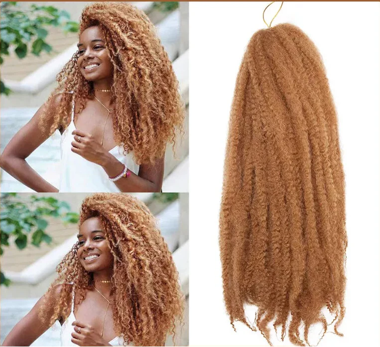 18" Marley Hair for Braids | Afro Kinky Ombre Braiding Hair | Kanekalon Extensions | 30 Strands/Pack