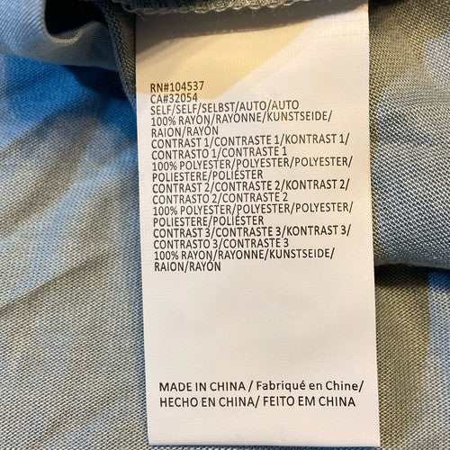 Anthropologie TINY Frances Long-Sleeve Ruffled Top Blue Embroidered Boho Floral