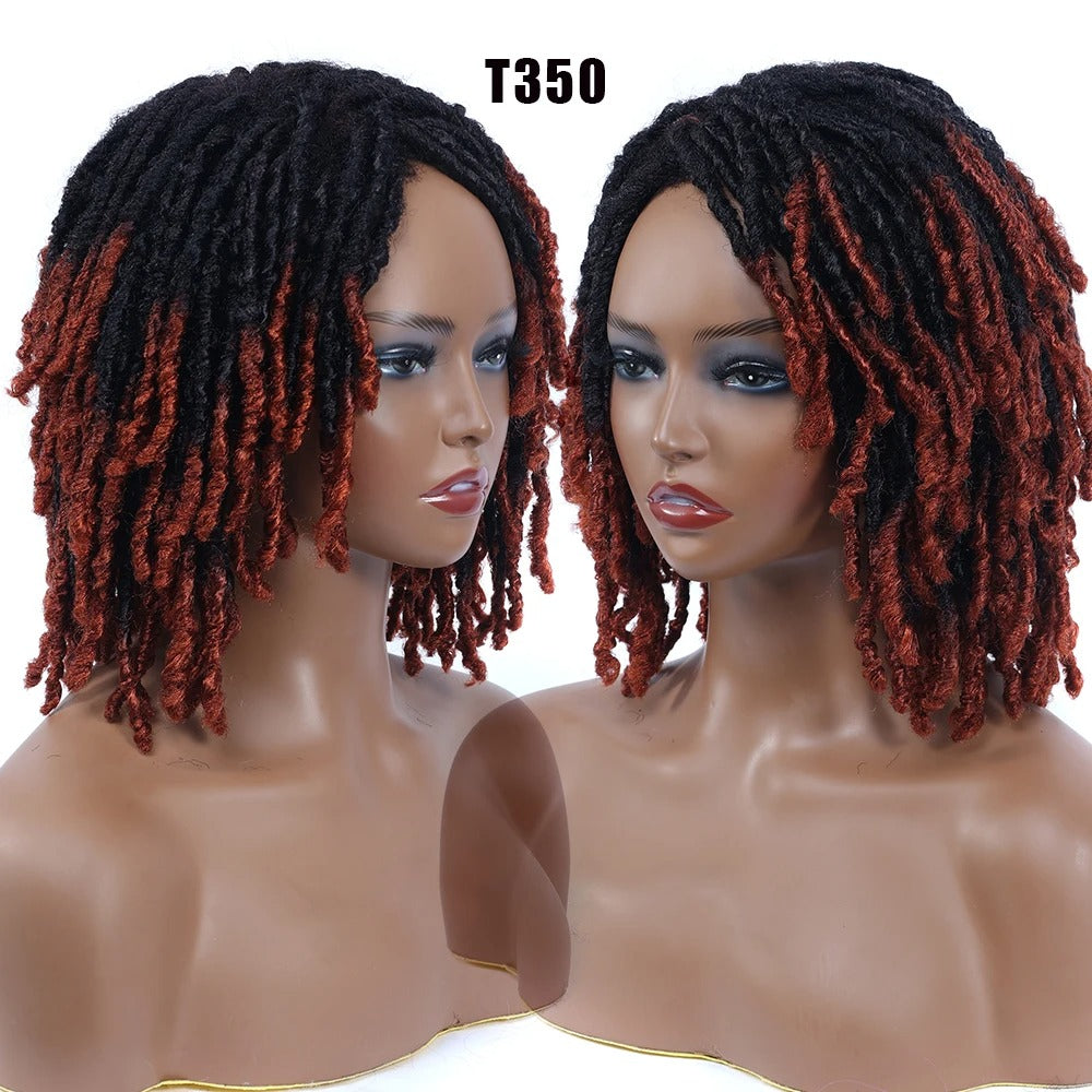 10" Short Dreadlock Wig | Afro Curly Twist | Faux Locs Braids | Heat Resistant | Black Women
