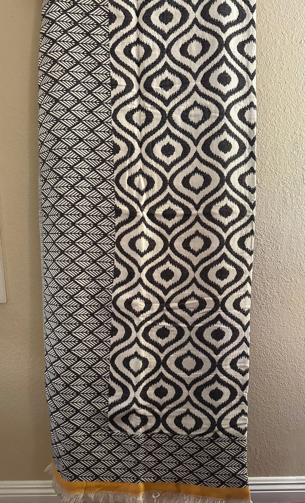 Basiclayersca Ikat Yellow Turkish Throw Blanket 100 Percent